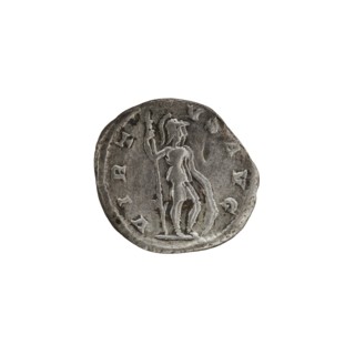 Denarius, personifications, Virtus personification, Alexander Severus Roman emperor; 222–235 -
