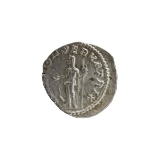Denarius depicting Julia Mamaea ca. 180–235; Augusta 222–235 and Alexander Severus 208–235; Roman