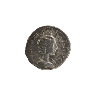 Denarius depicting Julia Mamaea ca. 180–235; Augusta 222–235 and Alexander Severus 208–235; Roman