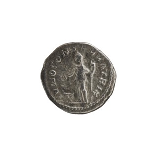 Denarius depicting Julia Mamaea ca. 180–235; Augusta 222–235 and Alexander Severus 208–235; Roman
