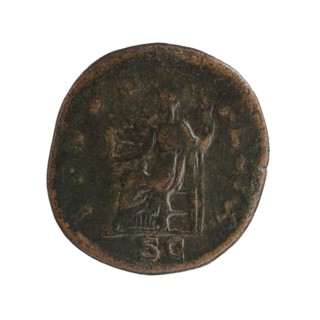 Sestertius: Julia Mamaea ca. 180–235 and Alexander Severus 208–235; Roman emperor 222–235. Obverse: