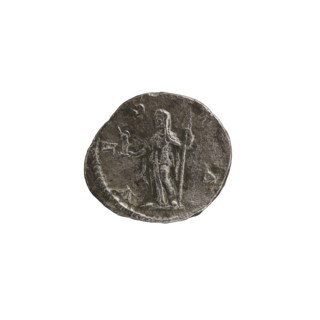 Denarius of Julia Mamaea ca. 180–235; Augusta 222–235 and Alexander Severus 208–235; Roman emperor