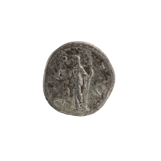 Denarius depicting Julia Mamaea ca. 180–235; Augusta 222–235 and Alexander Severus 208–235; Roman