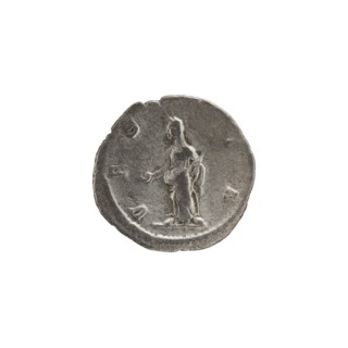 Denarius depicting Julia Mamaea ca. 180–235; Augusta 222–235 and Alexander Severus 208–235; Roman