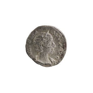 Denarius depicting Julia Mamaea ca. 180–235; Augusta 222–235 and Alexander Severus 208–235; Roman