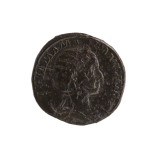dupondius depicting Julia Mamaea ca. 180–235; Augusta 222–235 and Alexander Severus 208–235; Roman