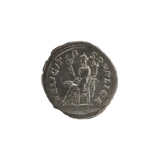 Denarius depicting Julia Mamaea ca. 180–235; Augusta 222–235 and Alexander Severus 208–235; Roman