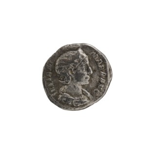 Denarius, Julia Mamaea ca. 180–235 and Alexander Severus 208–235, Roman emperor 222–235 issuer,