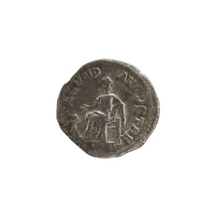 Denarius depicting Julia Mamaea ca. 180–235; Augusta 222–235 and Alexander Severus 208–235; Roman