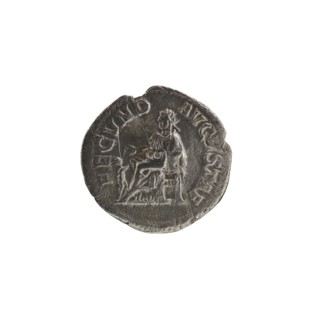 Denarius of Alexander Severus reigned 222–235 CE. Obverse: laureate/diademed bust of Alexander