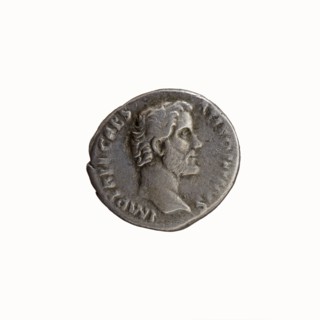 Denarius, Hadrian 76–138; Roman emperor 117–138 and Antoninus Pius 86–161; Roman emperor 138–161.