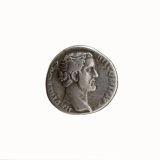 Denarius, Hadrian 76–138; Roman emperor 117–138 issued under Antoninus Pius 86–161; Roman emperor