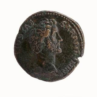 Dupondius/as, Hadrian 76–138; Roman emperor 117–138 issuer, Antoninus Pius 86–161; Roman emperor
