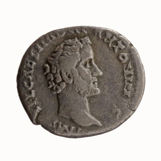 Denarius, Antoninus Pius 86–161; Roman Emperor 138–161. Obverse: Head of Antoninus Pius uncovered
