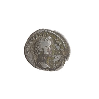 Denarius of Antoninus Pius 86–161; Roman Emperor 138–161. Obverse: bareheaded/uncrowned head of
