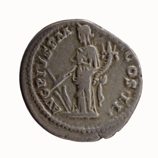 Denarius of Antoninus Pius 86–161; Roman emperor 138–161. Obverse: bare head of Antoninus Pius