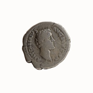 Denarius, Antoninus Pius 86–161; Roman emperor 138–161. Obverse: head of Antoninus Pius, bare,