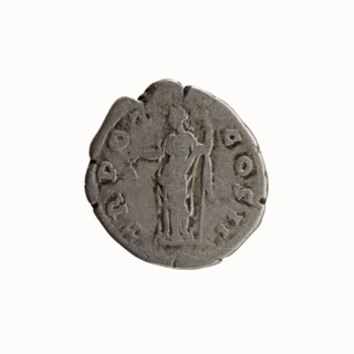 Denarius of Antoninus Pius 86–161; Roman emperor 138–161. Obverse: head of Antoninus Pius bare,