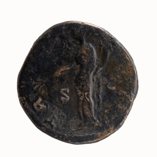 dupondius; Antoninus Pius 86–161; Roman Emperor 138–161 — issuer. Obverse: Head of Antoninus Pius