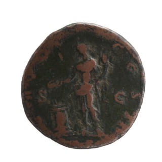 Antoninus Pius 86–161; Roman Emperor 138–161. Obverse: Head of Antoninus Pius in a laurel wreath
