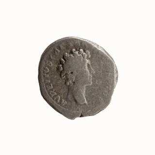 Denarius, Antoninus Pius 86–161; Roman emperor 138–161. Obverse: head of Antoninus Pius without a
