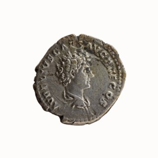 Denarius, Antoninus Pius 86–161; Roman emperor 138–161 issuer; Marcus Aurelius 121–180; Roman