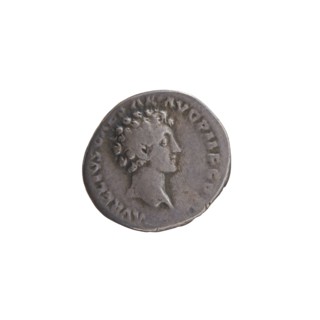 Denarius, Antoninus Pius 86–161; Roman emperor 138–161 issued by Marcus Aurelius 121–180; Roman