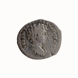 Denarius, Antoninus Pius 86–161; Roman emperor 138–161. Obverse: Head of Antoninus Pius in a laurel