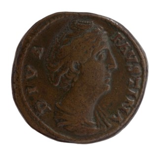 Sestertius, posthumous issue for Faustina the Elder 98–141; Roman empress 138–141; issuer: