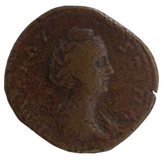 Sestertius, posthumous issue for Faustina the Elder 98–141; Roman empress 138–141; issuer: