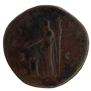Sestertius, Faustina the Elder 98–141; Roman empress 138–141 posthumous, Antoninus Pius 86–161;