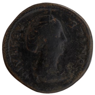Sestertius, Faustina the Elder 98–141; Roman empress 138–141 posthumous, Antoninus Pius 86–161;