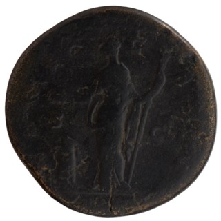 Sestertius, Faustina the Elder 98–141; Roman empress 138–141 posthumous issue, issuer: Antoninus
