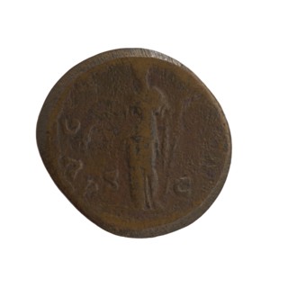 Dupondius/as; Faustina the Elder 98–141; Roman empress 138–141 posthumously; Antoninus Pius 86–161;