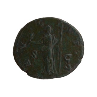 Dupondius/as, Faustina the Elder 98–141; Roman empress 138–141 posthumous, Antoninus Pius 86–161;