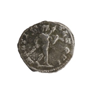 Denarius of Septimius Severus 146–211; Roman emperor 193–211 and Caracalla 188–217; Roman emperor