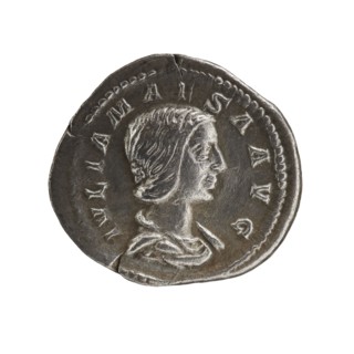 denarius, Julia Maesa ca. 160–224; Augusta 218–224, Juno myth., 218–222, coin; diameter 19.5–21.0