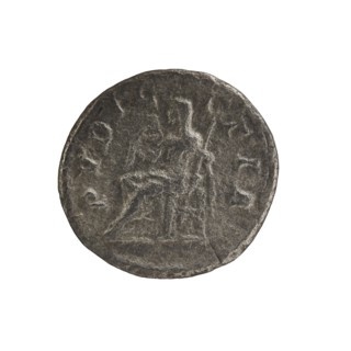 Denarius of Julia Maesa ca. 160–224; Augusta 218–224, Roman Empire. Obverse: Draped bust of Julia