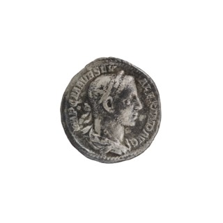 Denarius; obverse: IMPCMAVRSEV ALEXANDERAVG — Bust of Alexander Severus with laurel wreath and