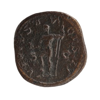 sestertius; personifications; Alexander Severus Roman emperor, 222–235; iconography: Virtus