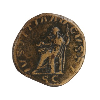 sestertius; Justitia personification; Alexander Severus Roman emperor, ruled 222–235; iconography,