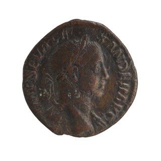 sestertius; Sol mythology; Roman deities; Alexander Severus Roman emperor; 222–235 — iconography;
