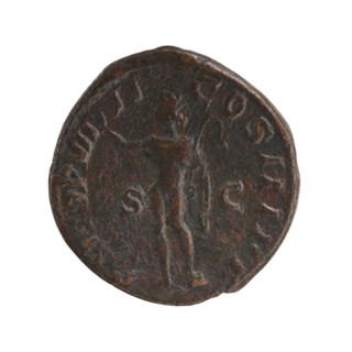 Sestertius; subject: Sol mythology and Roman deities; portrait/issue of Alexander Severus Roman