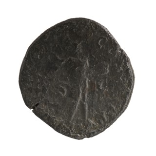 Sestertius coin depicting Roman deities and Sol; obverse associated with Emperor Alexander Severus