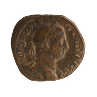 Sestertius; personifications; Virtus personification; Alexander Severus Roman emperor, 222–235 —