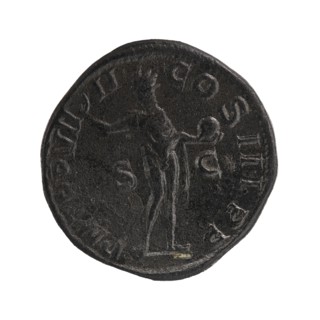 Sestertius; Sol mythology; Alexander Severus Roman emperor, 222–235 — iconography, Roman deities;