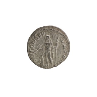 Denarius depicting Jupiter; Alexander Severus Roman emperor; 222–235. Iconography of Roman deities.