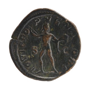 sestertius; Severus Alexander Roman emperor, ruled 222–235 CE; issuer: Severus Alexander; obverse: