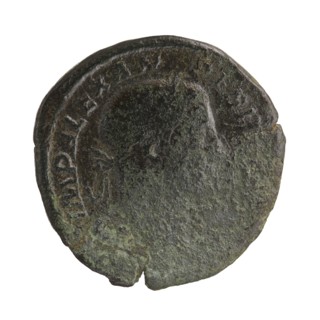 Sestertius of Severus Alexander Roman emperor 222–235, struck 231–235 CE. Obverse: portrait of