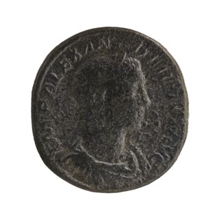 Sestertius; Roman deities; Alexander Severus Roman emperor, 222–235; obverse/reverse iconography: